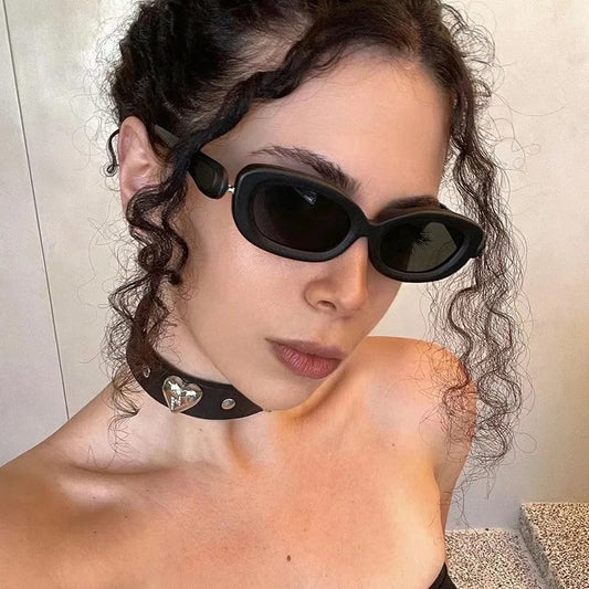 Oval Small Frame Trendy Sunglasses for Men & Women