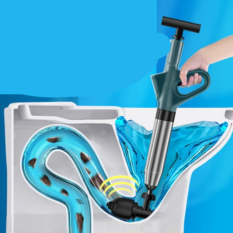 Handheld vacuum cleaner with blue liquid and text about stainless steel upgrade and charging.