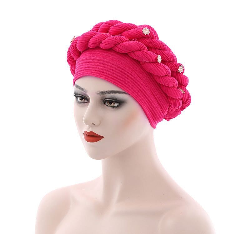 Popular Baotou Hat Braid Hat Messy Linen
