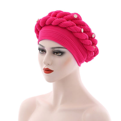 Popular Baotou Hat Braid Hat Messy Linen