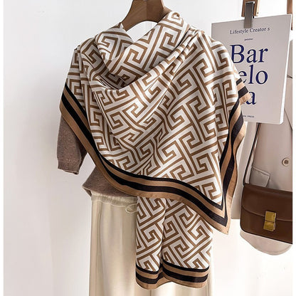 Color Matching Fashion Scarf Scarf Thin Warm Scarf Talma