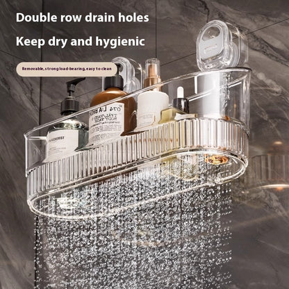 Suction Cup Storage Rack - Punch-Free Wall-Mounted Household Organizer