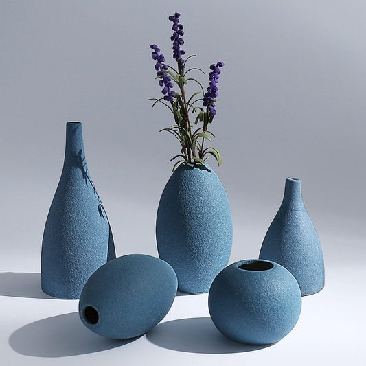 Frosted Glaze Ceramic Vase for Dried Flowers