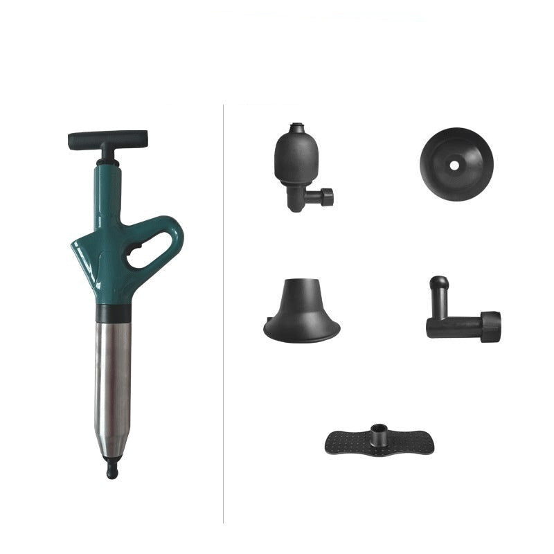Stainless steel dredge with accessories on a white background