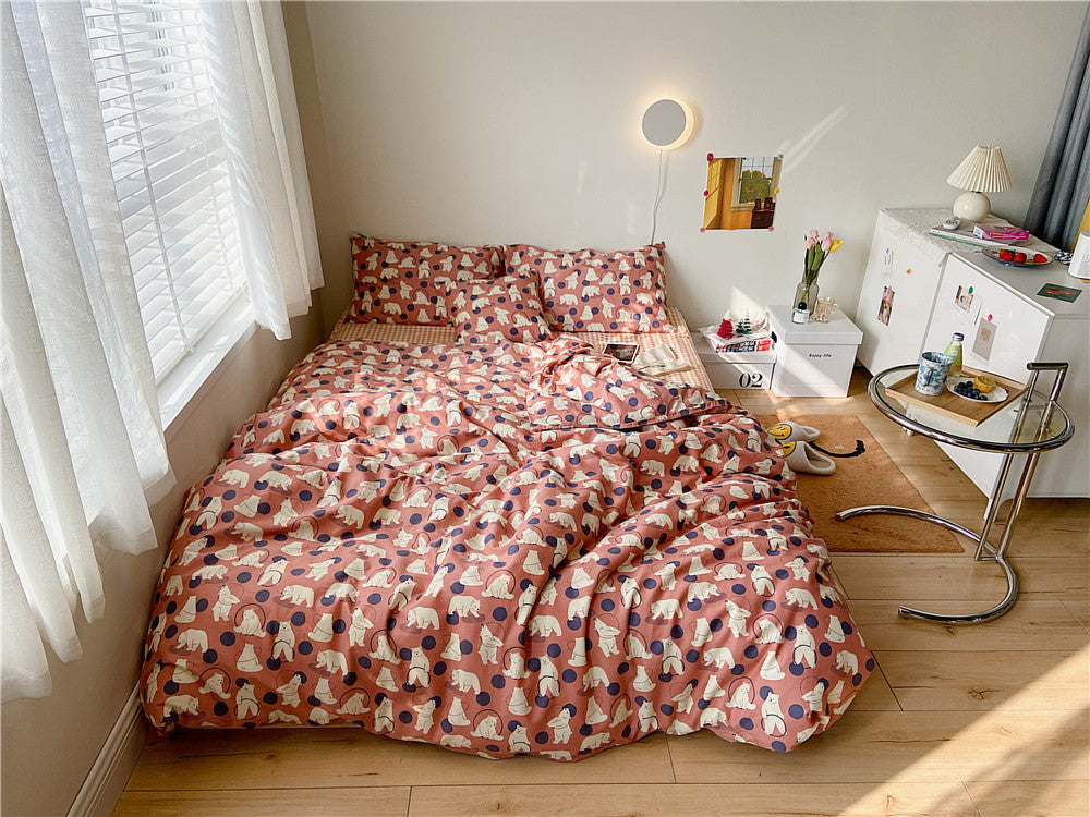 Four Piece Cotton Comfortable Bed Sheet Bedding Set
