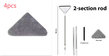 Lengthening Bar Large Household Triangle Mop Wiping Glass