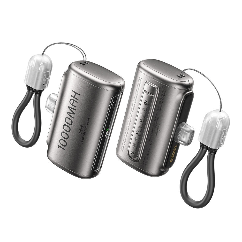 Two metallic power banks with '10000mAh' and '22.5W' text on a white background.