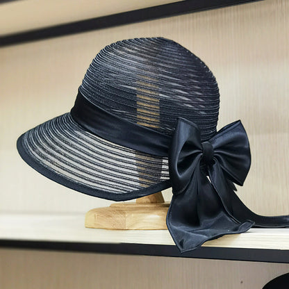 PP Silk Breathable Satin Bow Back Open Fork Basin Cap