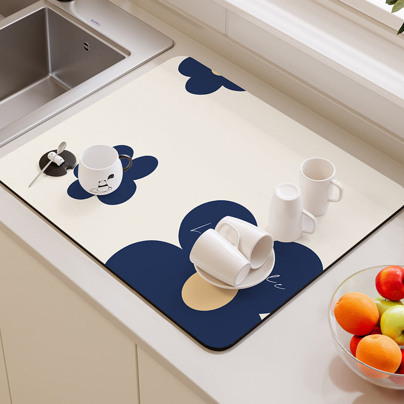 Modern & Minimalism Kitchen Countertop Water Draining Pad
