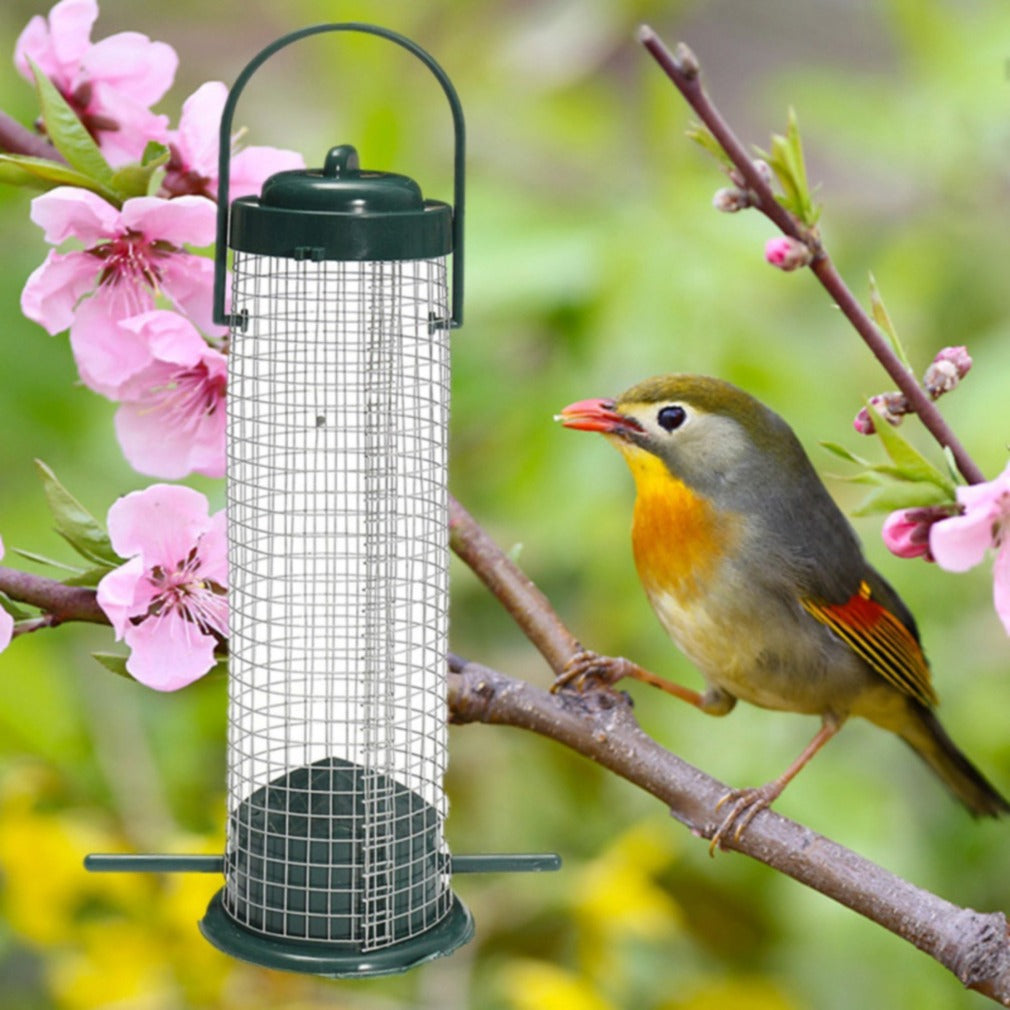 Fashionable Hanging Plastic Mesh Bird Feeder - Medium Size