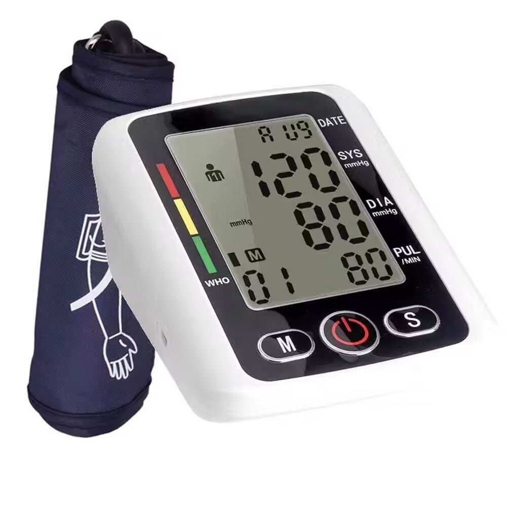 Automatic Upper Arm Blood Pressure Monitor - Voice Talking Pulse Meter