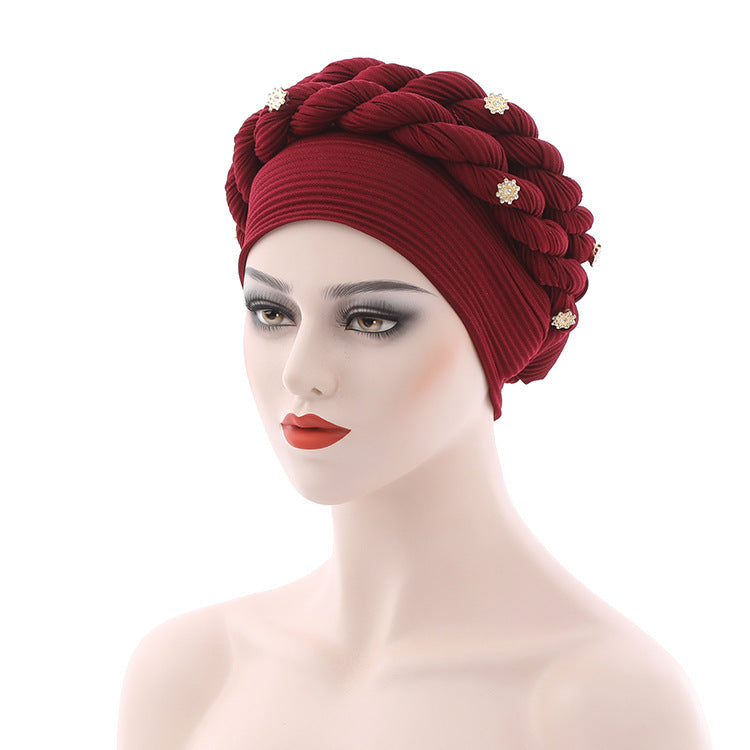 Popular Baotou Hat Braid Hat Messy Linen