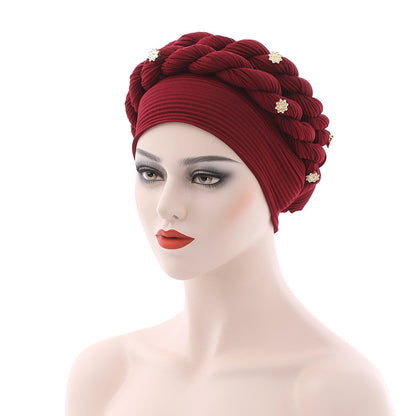 Popular Baotou Hat Braid Hat Messy Linen