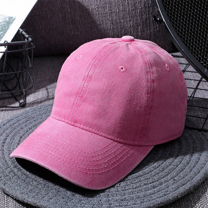 Unisex Washed Cotton Distressed Baseball Cap