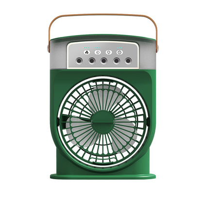 USB Air Cooler Fan with 5 Spray Modes, 7-Color LED, and 600ML Tank
