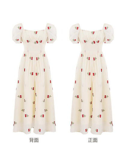 Summer Seaside Vacation French Dress Women