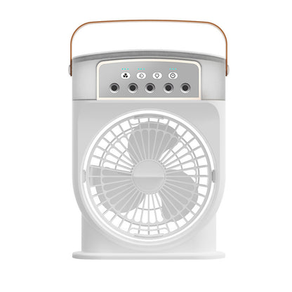 USB Air Cooler Fan with 5 Spray Modes, 7-Color LED, and 600ML Tank