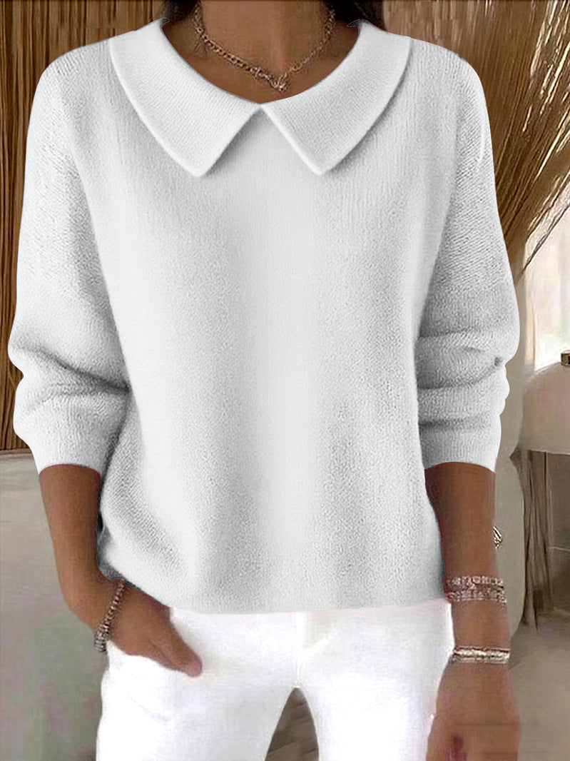 Women's Loose Casual Solid Color Long Sleeve Top-Comfortable & Stylish
