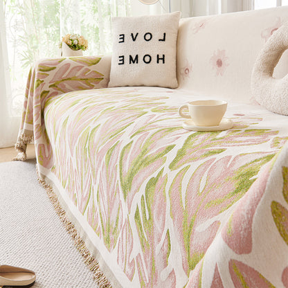 Chenille Universal Sofa Cover – Floral Pattern, Modern Style, Multiple Sizes