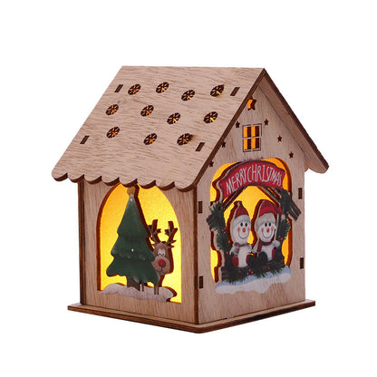 Christmas Decorative Wooden Ornaments LED Lighting