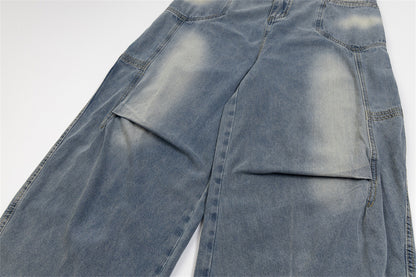 Distressed Washed Jeans Men And Women