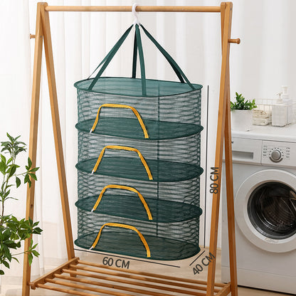 Hanging Network Dry Goods Artifact - Foldable Fly Cage for Balcony Drying