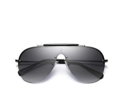 New Fashion One-Piece Large Frame Aviator Men’s Sunglasses