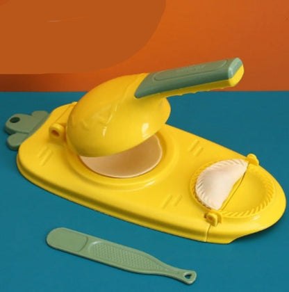 Yellow kitchen tool with a blue background