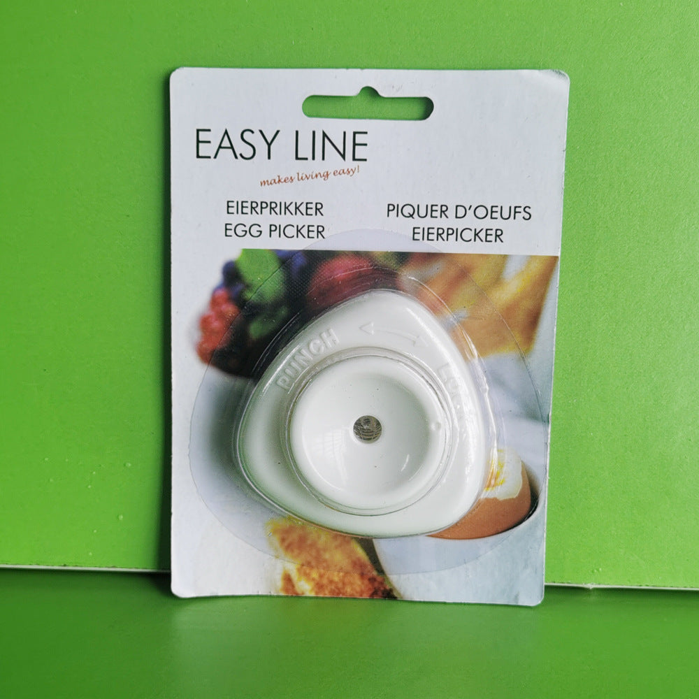 Egg picker packaging with 'Easy Line' branding on a green background