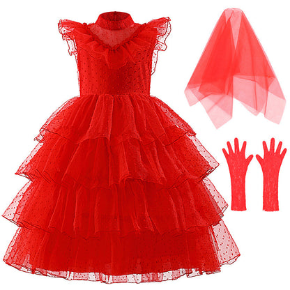 Beetlejuice Girls' Halloween Wedding Dress Formal Dress