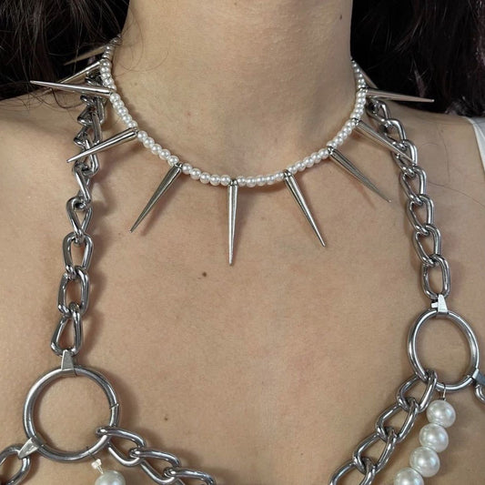 Accessories Fashion - Women Exaggerated Personality Awl Necklace