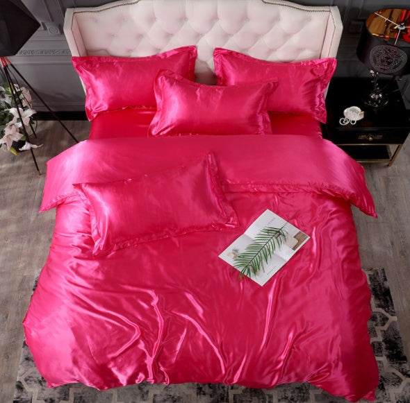 Bed Sheet Quilt Cover Naked Sleep Cool Silk Single Three Piece Set