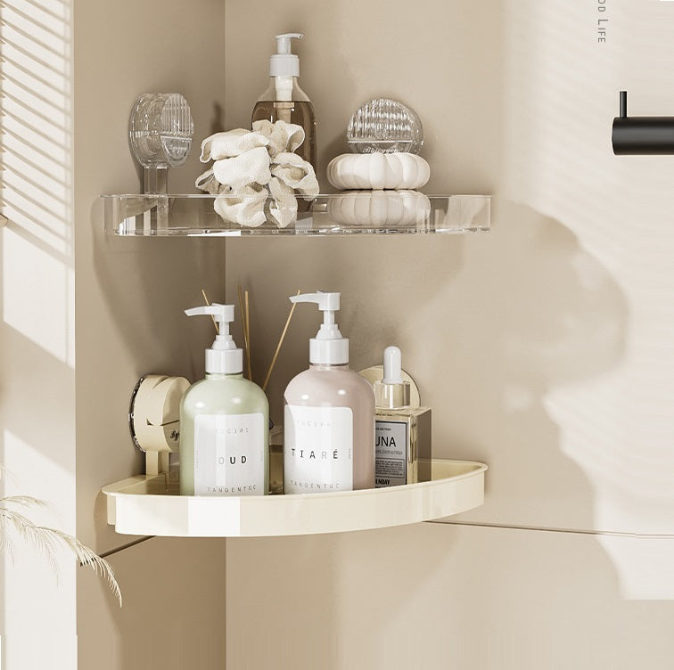 Suction Cup Punch-Free Toilet Corner Shower Triangle Storage Rack