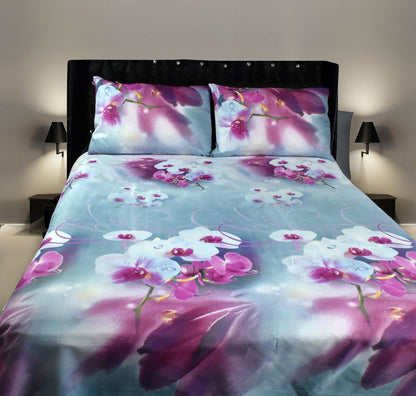 3D single bed sheet three-piece set
