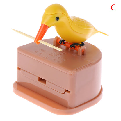 Small Bird Toothpick Box Push-type Plastic Cartoon Automatic Net Red Toothpick Barrel Cute Household