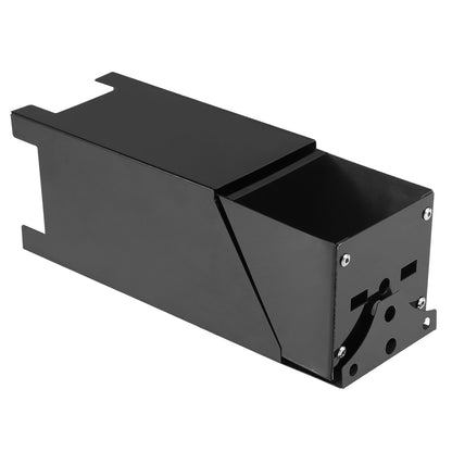 Black metal bracket on a white background