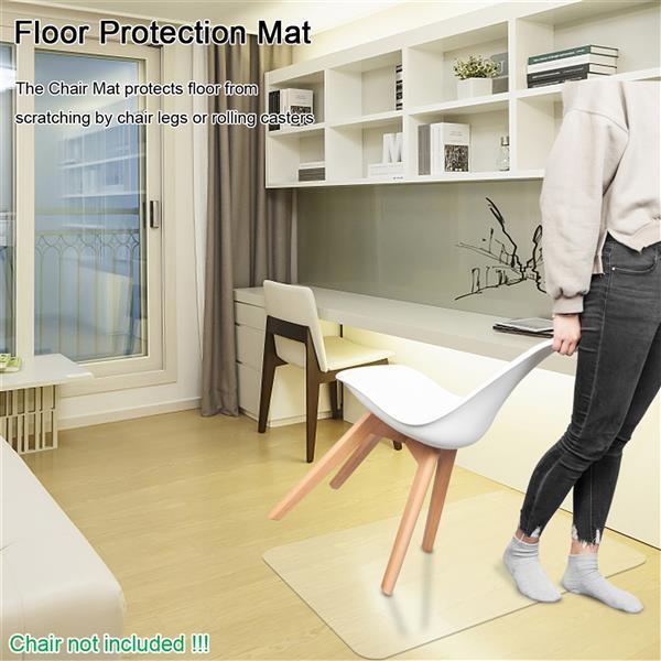 PVC Frosted Floor Protection Pad Without Nails, Rectangular, 90x120x0.2cm