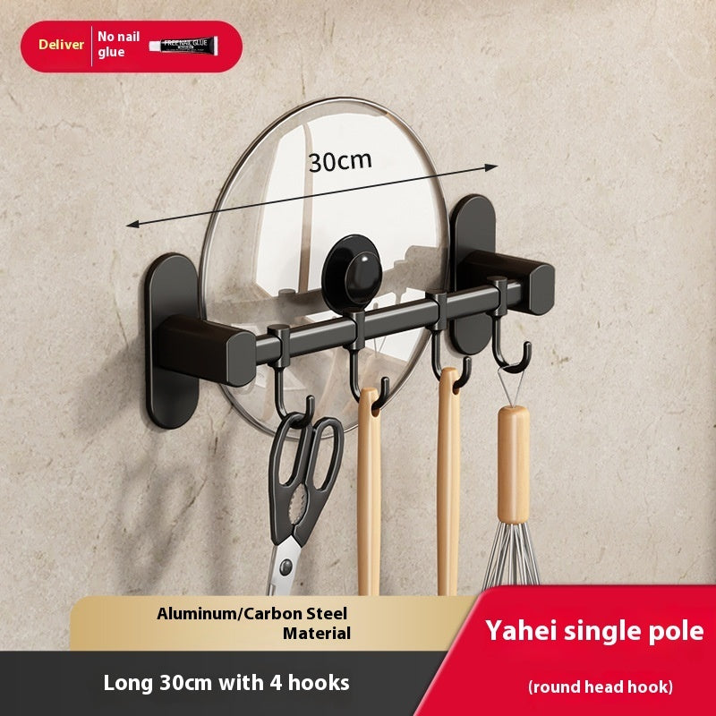 Aluminum Kitchen Hook Rack Punch-free Spatula Spoon Storage