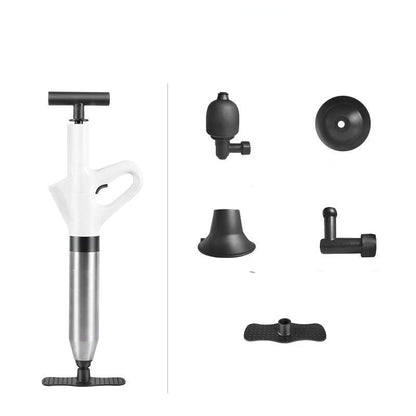 Stainless steel dredge with accessories on a white background