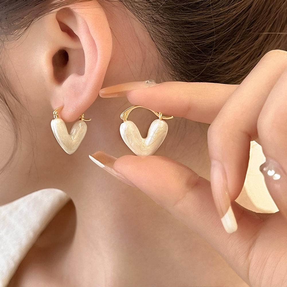 Ins Heart Love Earrings - Fashion Accessories for Women