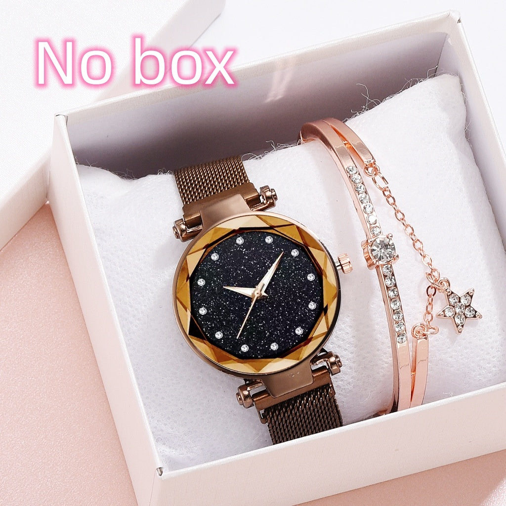 Luxury Women’s Starry Sky Magnet Buckle Bracelet Watch