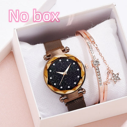 Luxury Women’s Starry Sky Magnet Buckle Bracelet Watch