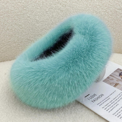 Winter Fur Thickened No-Top Hair Ring Hat