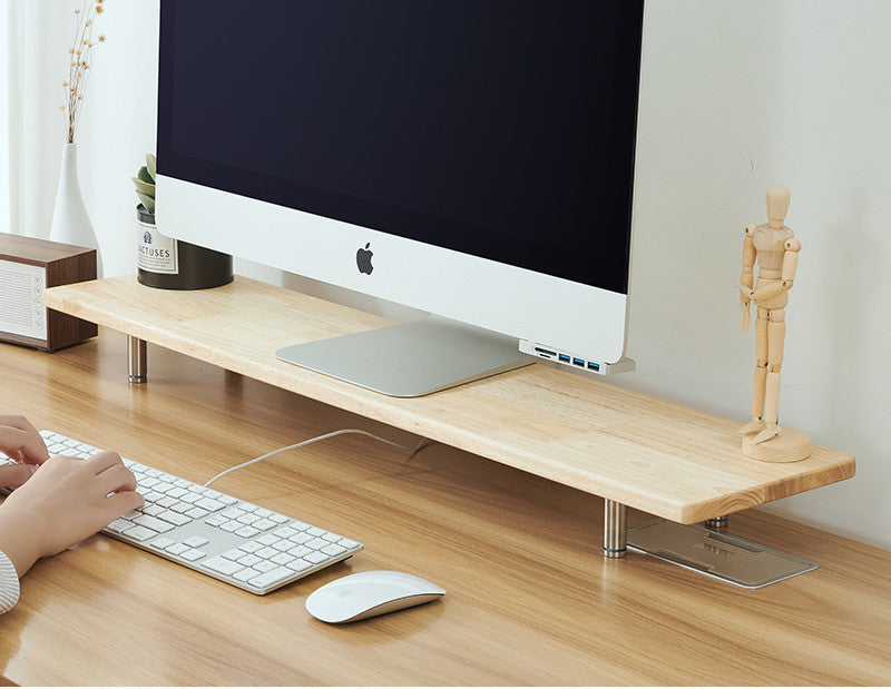 Wall Rack Display For Computer Computer Monitor Increased Rack Solid Wood Desktop – Smile E Store ...