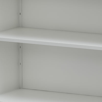 Kitchen Pantry Cabinet, Tall Storage Cabinet With Glass Doors & Adjustable Shelves, Cabinet Cupboard For Kitchen, Living Room, Dinning Room, White