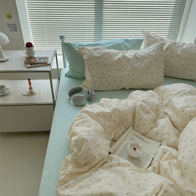 Small Flower Bed Sheet Four-piece Cotton