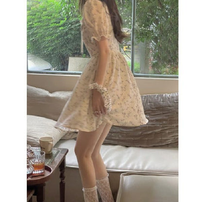 Summer New Wear Cream Puff Sleeve Dress