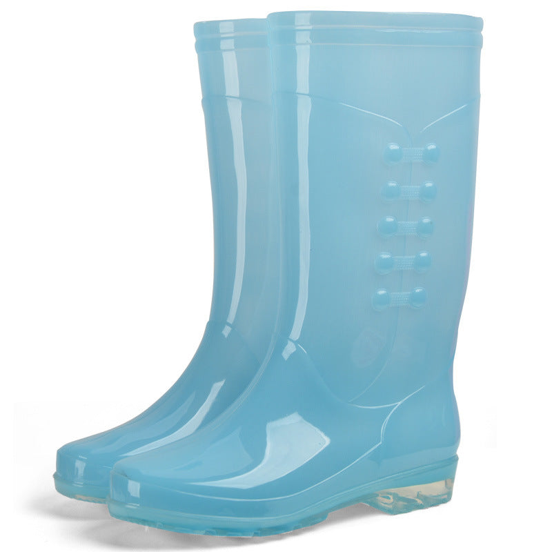 High Rain Boots for Women-Fashion Flannelette Cotton Covers