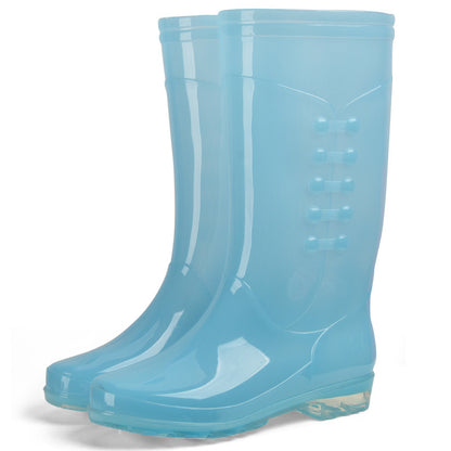 High Rain Boots for Women-Fashion Flannelette Cotton Covers