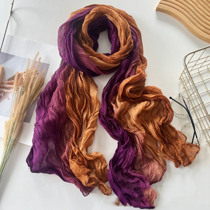 Men's And Women's Color Matching Autumn And Winter Cotton And Linen Feel Long Strip